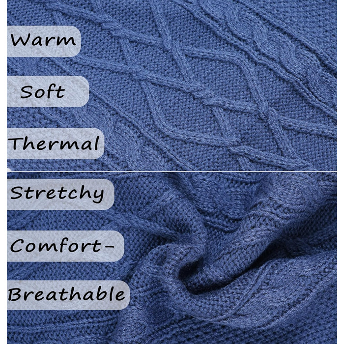 Зимовий одяг для собак - теплий пуловер для цуценят, дівчаток та хлопчиків, в'язаний одяг для домашніх тварин, безрукавний пуловер для котів, одяг для собак (Small, Blue)