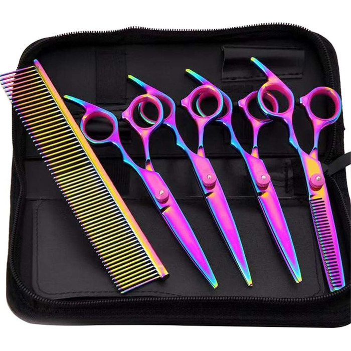 Набір професійних ножиць для грумінгу собак та котів (4 шт.) з нержавіючої сталі