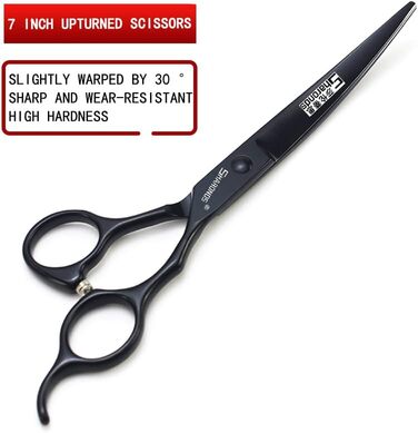 Набір професійних ножиць для стрижки волосся SHARONDS 6 та 7 дюймів (3 шт.) - ножиці для стрижки та витончення, 440C сталь, чорний колір