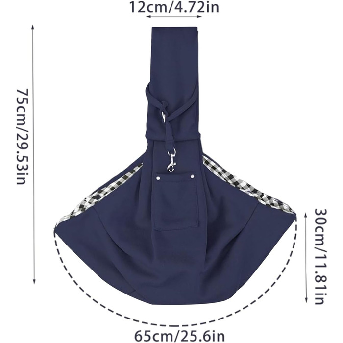 Сумка-кенгуру для собак та котів | Ергономічна сумка-кенгуру для прогулянок | Підходить для маленьких собак та кошенят, блакитна