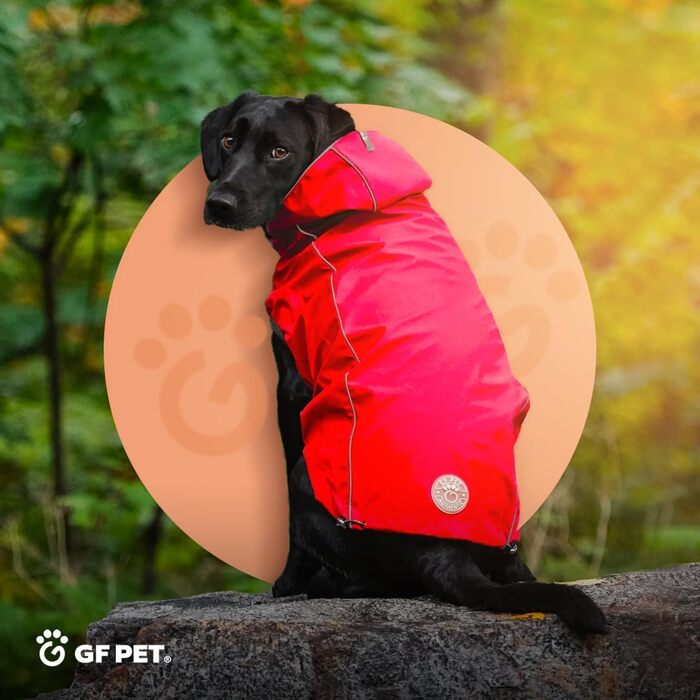 Жовтий дощовик для собак середнього розміру ElatoFit - водонепроникний, розмір H 33 см