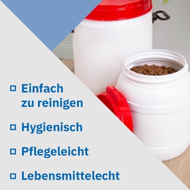 Контейнер для корму DIE BOX FABRIK 15 л з кришкою і совком, HDPE, преміум-якість