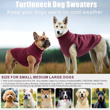 Світшот для собак Mosucoirl: теплий, зручний, для маленьких, середніх та великих собак XS-4XL (3XL, червоний)