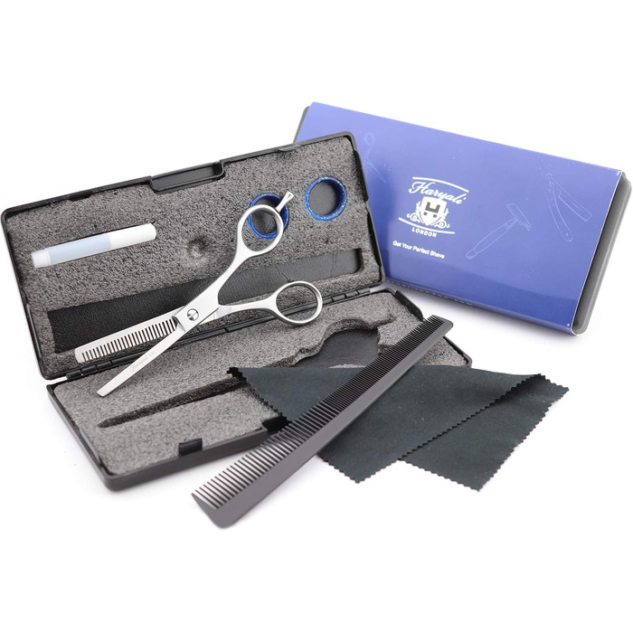 Набір професійних перукарських ножиць Haryali London - 6 дюймів (перукарські та філірувальні ножиці) рожевого кольору для жінок, чоловіків, дітей та домашніх тварин