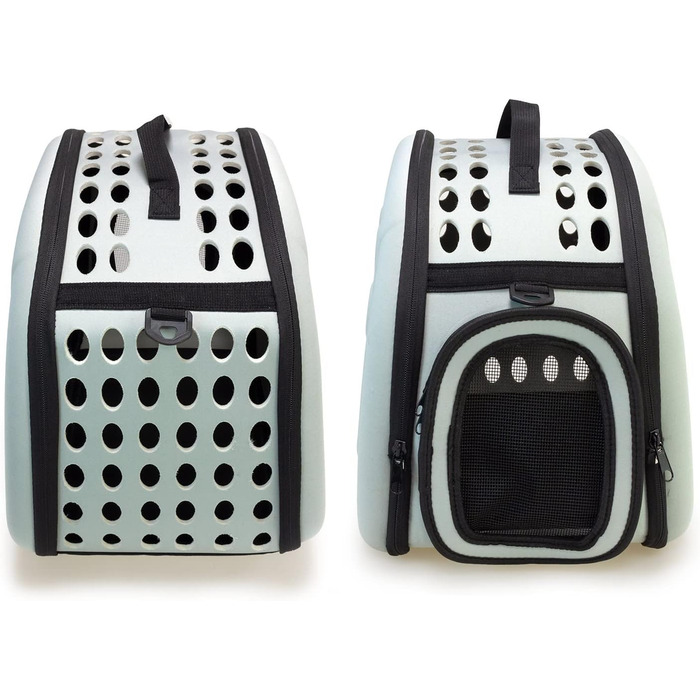 Сумка-переноска для тварин Arquivet сірого кольору, 42x27x32 см, для собак, котів, цуценят, дорослих тварин, рюкзак з вентиляцією