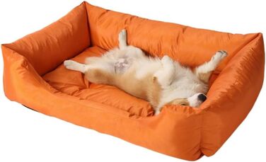 Водонепроникне ліжко для собак M&Catree, прямокутне, м'яке, для собак та котів - 60x80x24 см, помаранчеве