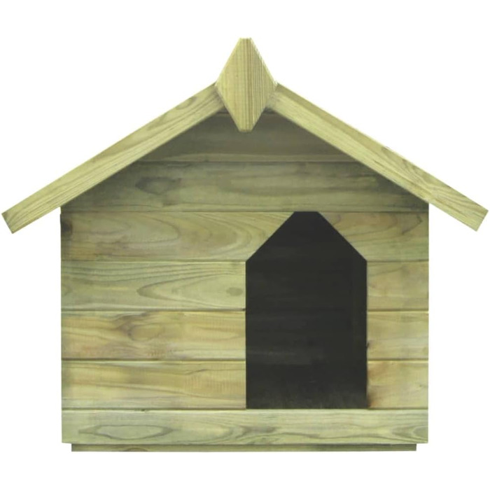 vidaXL Будка для собаки з імпрегнованої сосни, дах, 75x78x65 см