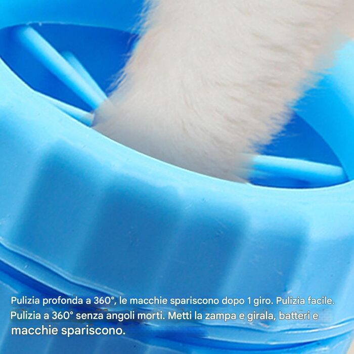 Автоматичний очищувач лап для собак, USB, інтелектуальний Lavapaw, для дому та прогулянок, великі цуценята (блакитний)