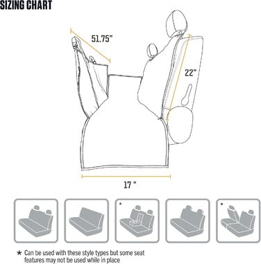 Гамак для тварин Carhartt з нейлону, захист сидіння авто, коричневий