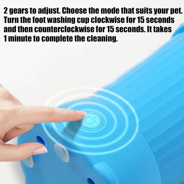 Автоматичний мийник лап для собак Pomurom, USB, для середніх собак, для дому, зелений (блакитний)