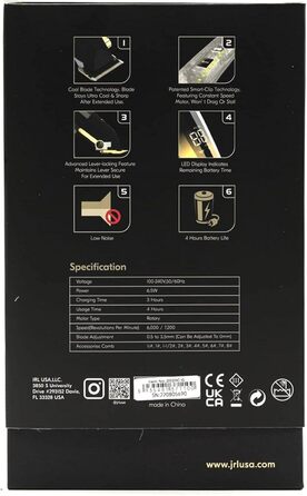 Професійна бездротова машинка для стрижки волосся Generico JRL 2020T Gold