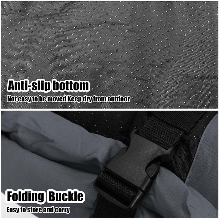 Килимок для собак, лежанка для тварин, портативна матрацна підстилка, водонепроникна, 90х60 см (Сірий). Підходить для маленьких, середніх та великих собак, для подорожей, кемпінгу, машини, переноски, дивана та підлоги.