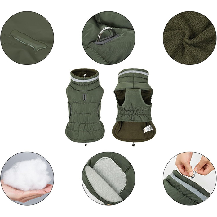 Легкий модний дощовик для собак з поліестеру, великий розмір 3XL, Navy Blue