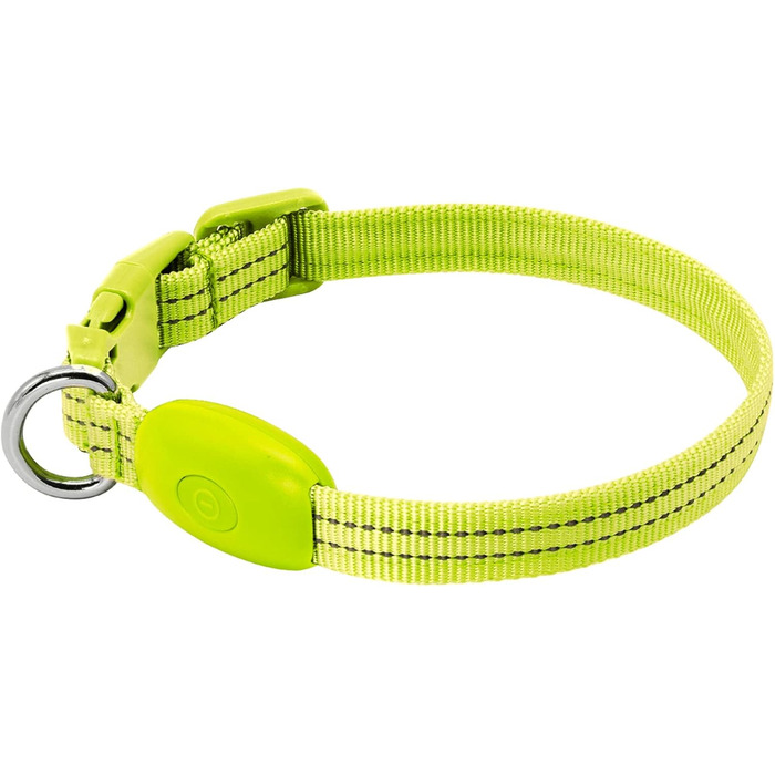Світловідбиваючий нашийник для собак KOSKILL з USB-зарядкою, LED, водонепроникний, регульований, надзвичайно яскравий, для середніх та великих собак (зелений)