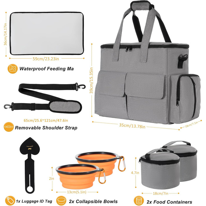 Сумка для собак Uross: дорожня сумка, рюкзак для тварин, переноска для собак, сумка для цуценят, дорожня переноска, сіра