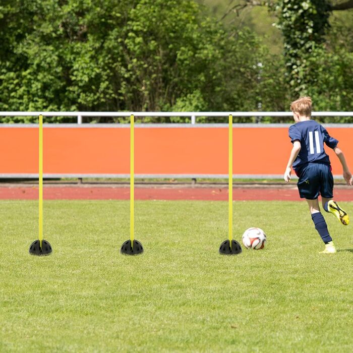 Набір стрибкових стержнів LZQ: Стрибки, Дриблінг, Гнучкість. Ідеально для спорту та школи. Зелено-жовтий колір