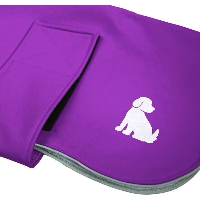 Водонепроникний жилет для собак Softshell з порталом для повідка та клямкою (S, фіолетовий)