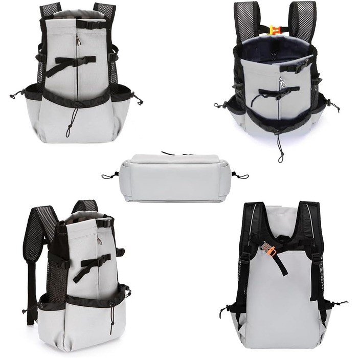 Рюкзак для собак Manon Rosa, регульований, зручний, для подорожей, походів, кемпінгу, для маленьких, середніх собак, котів, цуценят (середній, білий) Medium Weiss/opulenter Garten