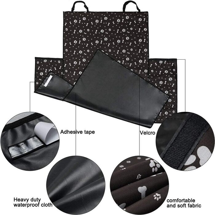 Захисна вологостійка підстилка для багажника авто з боковими захистами для собак (184x105x33 см, блакитна)