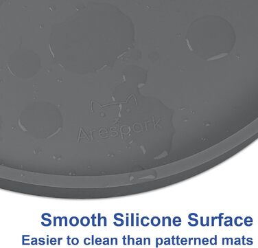 Силіконовий килимок для годування домашніх тварин Arespark: неслизький, водонепроникний, з піднятими бортиками, запобігає розливу, круглий, 20.3 x 20.3 см, 4 шт.