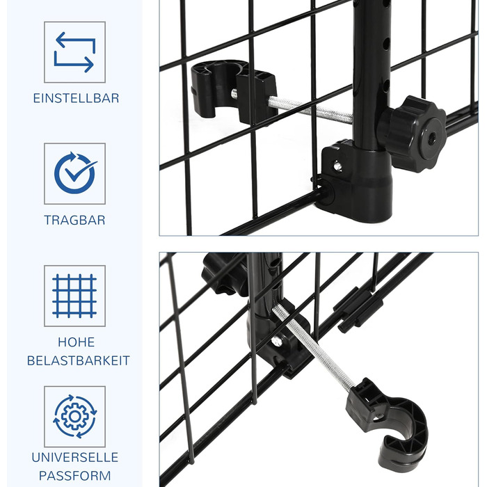 Сітка для собак PawHut - захисний бар'єр для автомобіля, 91-152 x 30 см, регульована ширина