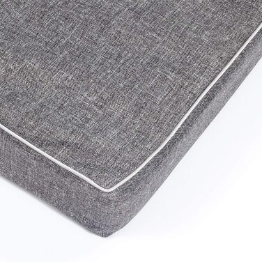 Матрац для собак BOUTIQUE ZOO XL 120x100x6 см, лежак з кодурою, сірий, для великих і малих порід, елегантний, легко прати