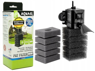 Внутрішній губковий фільтр Aquael, 400 л/год, з регулюванням продуктивності
