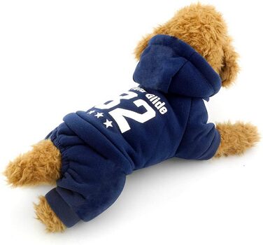 Захисний зимовий комбінезон для собак (L, блакитний) з флісовою підкладкою, теплий, для маленьких собак, бренду Ranphy