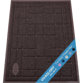 Килимок для котячого туалету VIVAGLORY, 90х60 см, сірий. Килимок для котячого лотка, миючий, з підкладкою, для збору наповнювача.