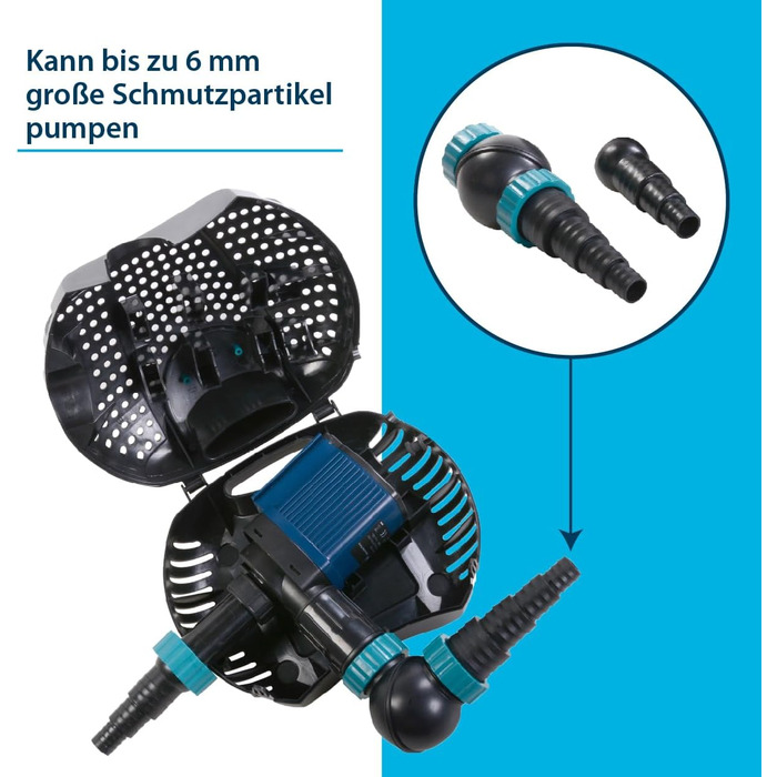 Насос AquaForte O-15000 Plus 135 Вт для водоспадів, фонтанів і фільтрів, продуктивність 15 м³/год, напір 6 м, кабель 10 м