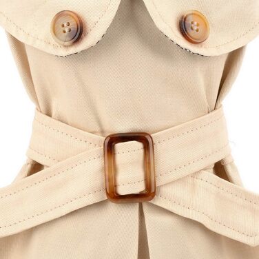 Тренч для собак PAIDEFUL, вітрова куртка-вестерн для дівчаток та хлопчиків, з поясом, для осені та зими, розмір S, колір хакі