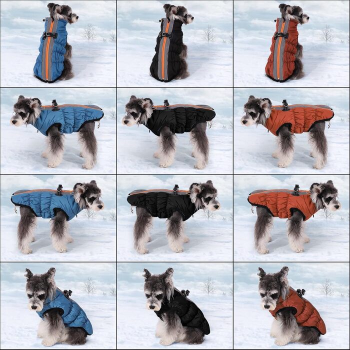 Водонепроникний зимовий теплий одяг для собак - куртка з D-початком, тепла жилетка для малих, середніх та великих собак XL, коричневого кольору