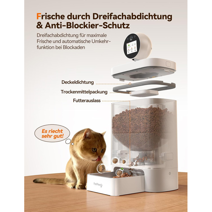 Автоматичний кормушка для котів FEELNEEDY з додатком