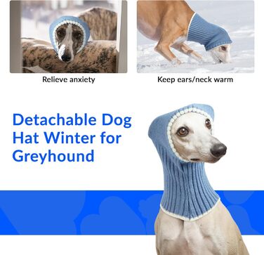 Пуловер для породистих собак Windhund Antel, теплий зимовий пуловер/світшот для великих собак, м'яка куртка для лайкерів (Areegrün, S, Blau)