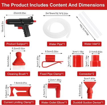 Набір для чищення акваріума GOSHIES 4-в-1: пилосос, фільтр, відсмоктувач ґрунту, набір для підміни води