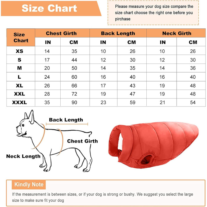PETCUTE Зимовий теплий одяг для собак, куртка для великих собак, жилет для собак з кріпленням для повірця, вітронепроникний, для зими, Navy/Orange (M)