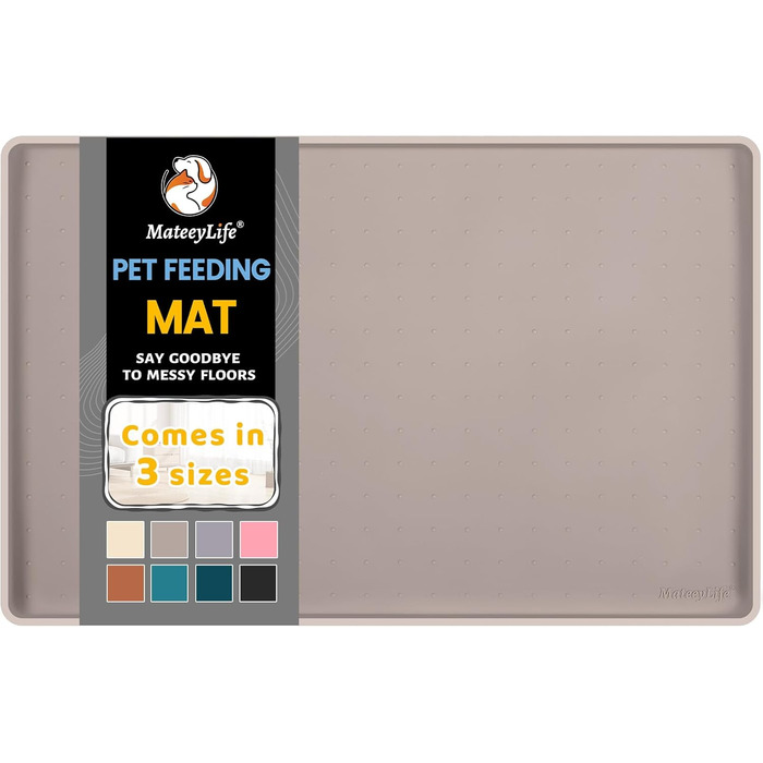 Силіконовий килимок під миску для котів та собак MateeyLife, 60 x 40 см, Taupe (бежевий)