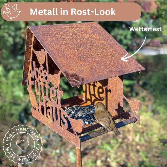 Пташник Maxito на стійкій підставці: стійкий до погодних умов, металевий, 135 см, для саду