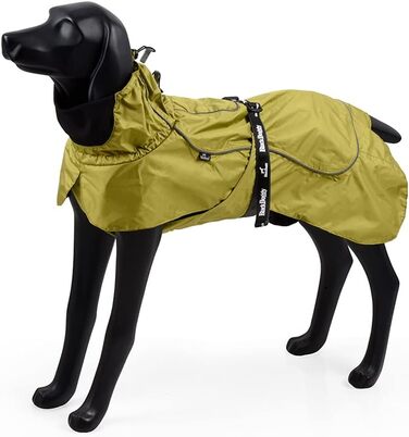 Водонепроникна куртка для активного відпочинку, дощовик з світловідбиваючими елементами та регульованим поясом, розмір XL, зелений