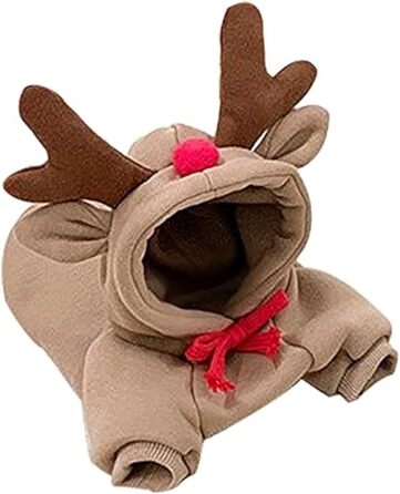 Теплий зимовий одяг для собак, милий халат для собак, худі з капюшоном, фліс, костюм для обіймів, куртка для Французького бульдога, Чихуахуа, одяг для собак, розмір (кава, M)