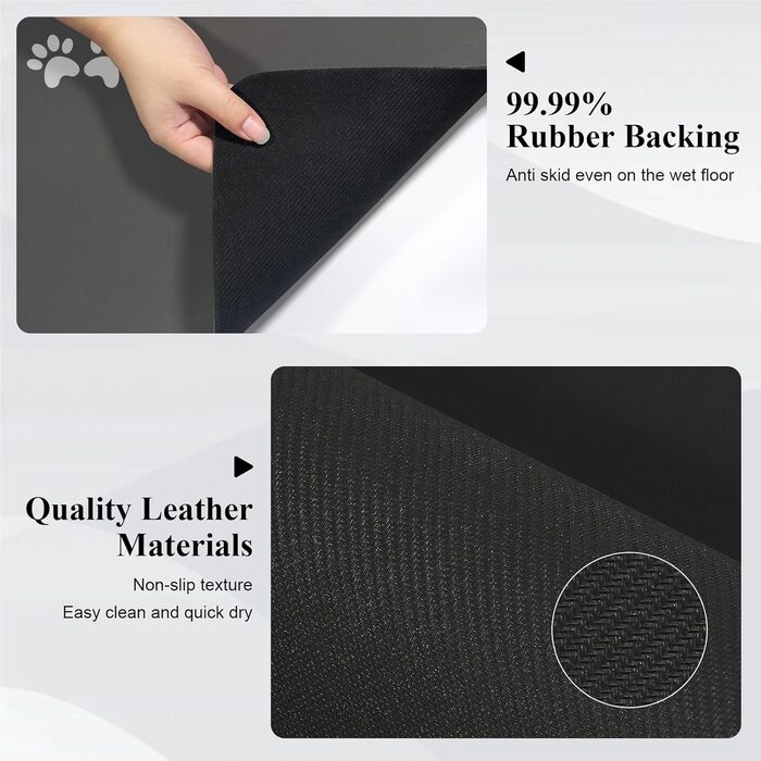 Килимок під миску для собак та котів, швидковисихаючий, водонепроникний, антиковзкий (60x150 см)