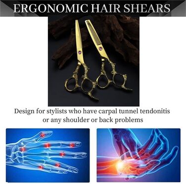 Набір професійних ножиць для грумінгу собак 6 дюймів: прямі та розріджуючі ножиці для догляду за шерстю