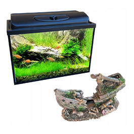 Комплект прямокутного акваріума Wiwal 30 л (40x25x30 см) з кришкою та обладнанням