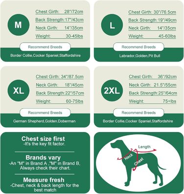 Пуловер для собак, теплий халат для великих порід, пуловер з коміром-стійкою для осені та зими, в'язаний для Golden Retriever, Labrador, Dobermann, розмір Medium (обхват грудей 27'-28') (зелений)