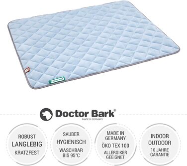 Лежанка для собак Doctor Bark: флісова двостороння підстилка для великих собак, 100x80 см (рожевий/світло-сірий)