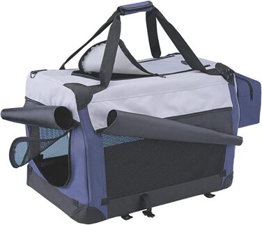 Переноска для тварин Nobby Traveller PLUS, синьо-сіра, 82x59x59 см