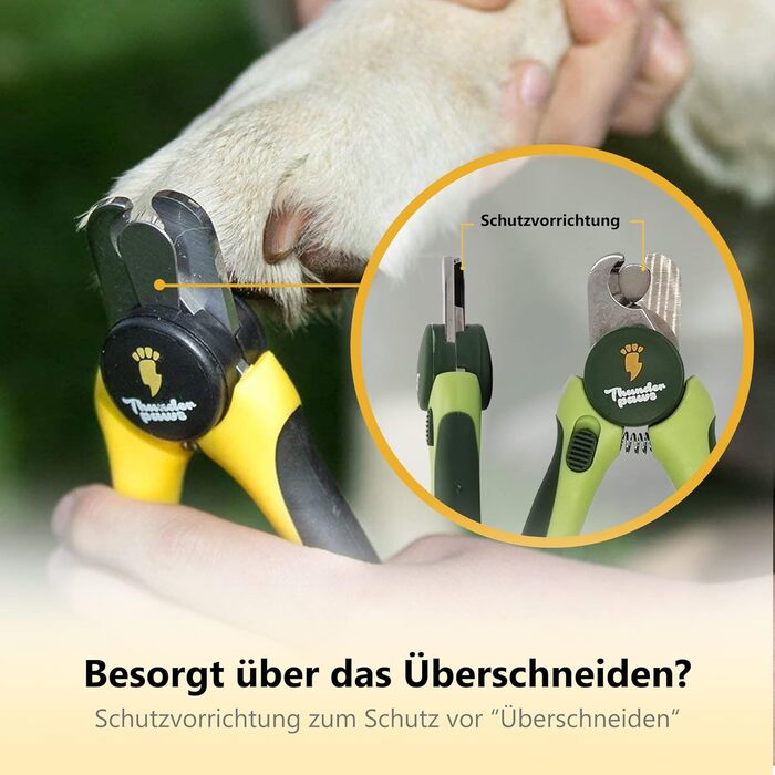 Професійна кусачка для догляду за кігтями собак Thunderpaws з захистом, блокуванням та пилочкою (середня/велика, зелена)