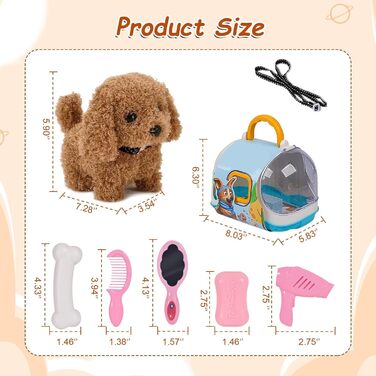 Інтерактивна іграшка-кіт для дітей: реалістичний плюшевий кіт, що ходить та муркоче, білий, для дівчаток 3-7 років