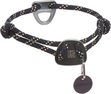 Ошийник для собак Ruffwear Knot-a-Collar, середній, регульований, з альпіністського шнура, для прогулянок, 36–50 см, чорний обсидіан