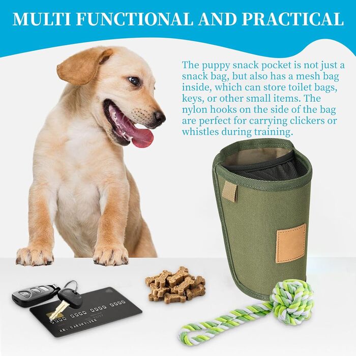 Набір для дресирування собак: сумка для ласощів, свисток, диспенсер для відходів, регульований